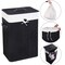 72L Wicker Laundry Hamper with Removable Cotton Bag and Lid and Large Clothes Storage Basket